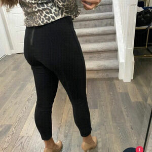 𝅺J Crew Black Stretchy Pixie Pants With Exposed Back Zipper Womens Size 6 Short